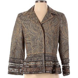 Carlisle Embellished Jacquard Brocade Peplum Blazer/Jacket- Sz. 2